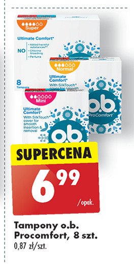 Tampony super O.b. procomfort promocja