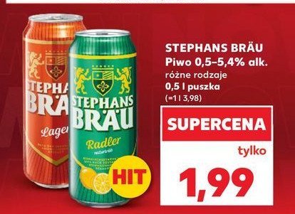 Piwo Stephans brau radler promocja w Kaufland