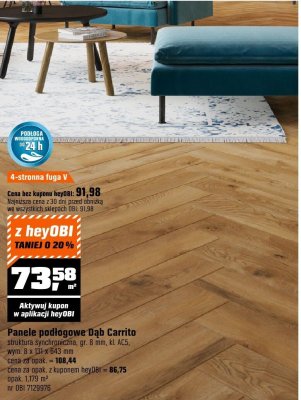 Panele podłogowe Dąb Carrito promocja w OBI