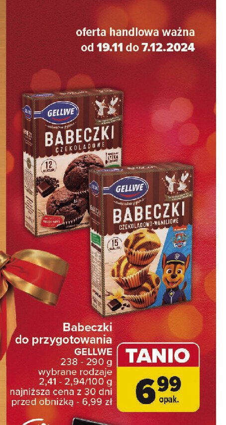 Babeczki z kawałkami czekolady Gellwe promocja w Carrefour