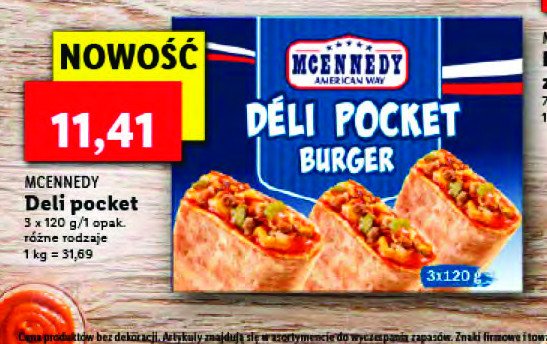 Deli pocket burger Mcennedy promocja