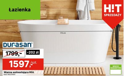 Wanna wolnostojąca MIA Durasan promocja w Leroy Merlin
