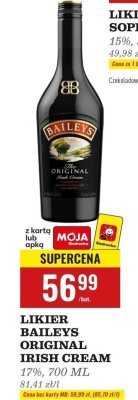 Likier Baileys Original Irish Cream 17% 700 ml promocja w Biedronka