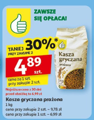 Kasza gryczana prażona promocja w Auchan