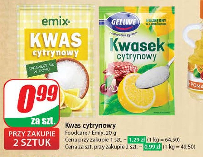 Kwasek cytrynowy Emix promocja w Dino