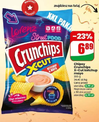 Chipsy Crunchips X-Cut ketchup mayo promocja w Dino