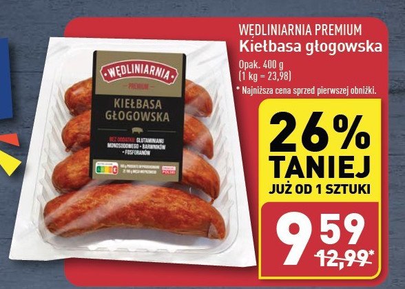 Kiełbasa głogowska Wędliniarnia premium promocja