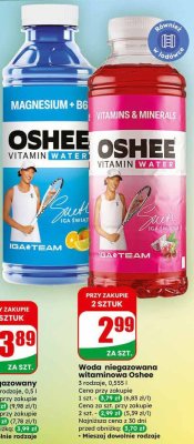 Woda niegazowana witaminowa Oshee różne rodzaje promocja w Dino