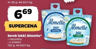Serek lekki Almette naturalny, z ziołami promocja w Netto