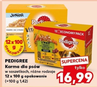 Karma dla psów PEDIGREE w saszetkach różne rodzaje promocja w Kaufland