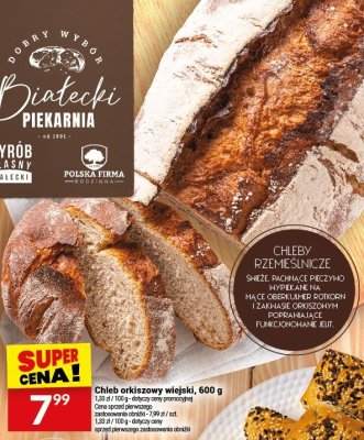 Chleb orkiszowy wiejski, 600 g promocja w Twój Market