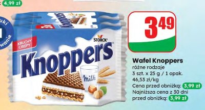 Wafel Knoppers różne rodzaje promocja w Dino