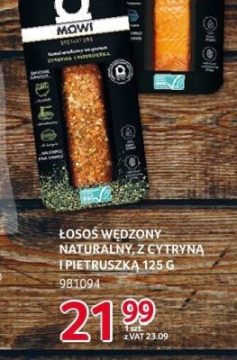 Łosoś wędzony naturalny, z cytryną i pietruszką MOWI 125g promocja w Selgros