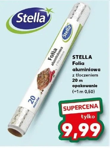 Folia aluminiowa 20 m z tłoczeniem Stella promocja w Kaufland