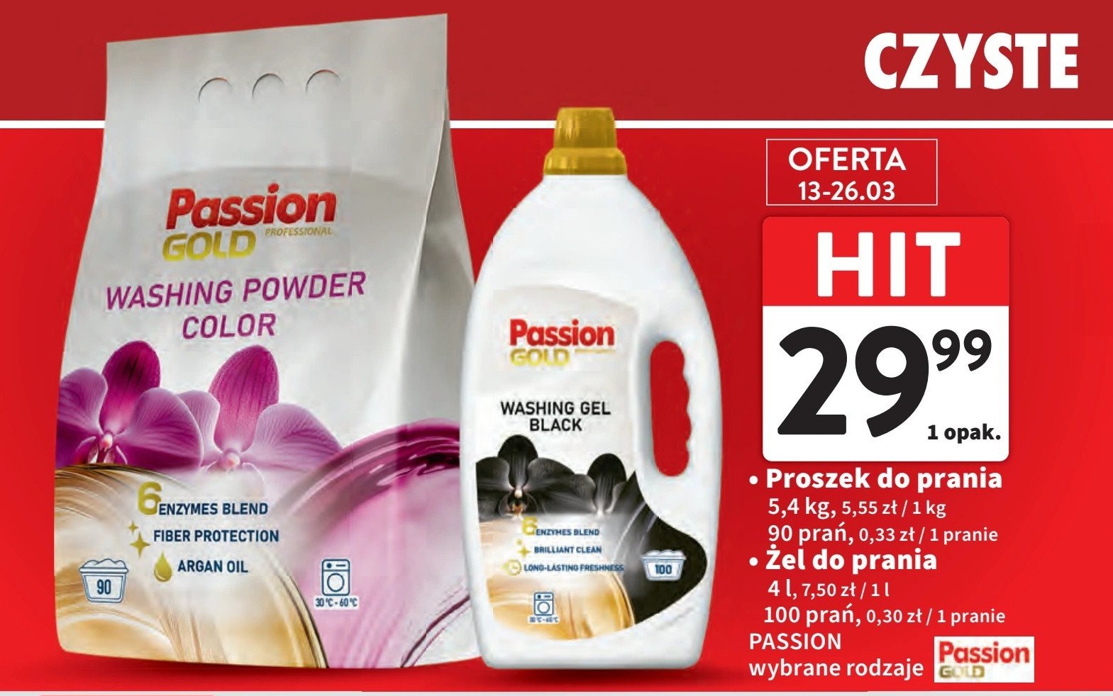 Żel do prania black Passion gold promocja w Intermarche