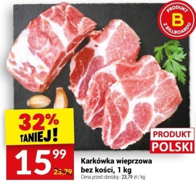Karkówka wieprzowa bez kości, 1 kg promocja w Twój Market