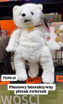 Pluszowy interaktywny plecak zwierzak promocja w Biedronka