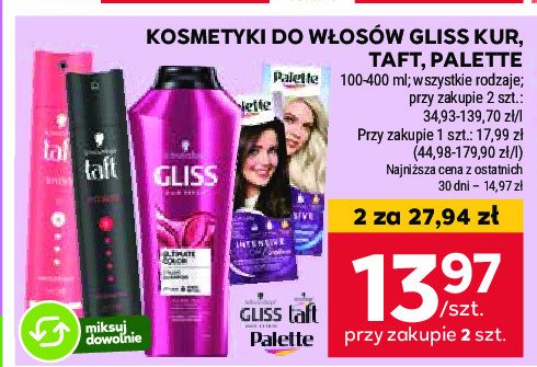 Szampon do w艂os贸w Gliss kur ultimate color promocja