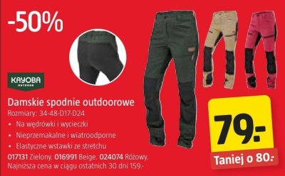 Spodnie damskie outdoorowe Kahoba promocja w Jula