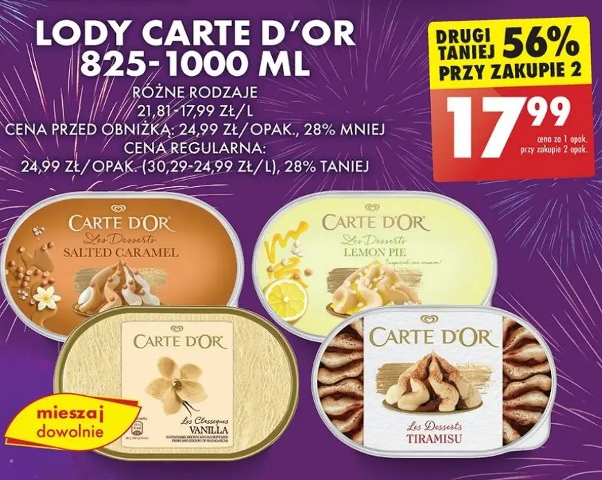 Lody lemon pie Algida carte d'or les desserts promocja