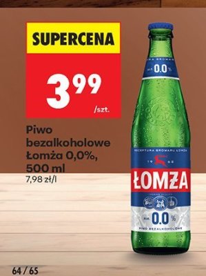 Piwo bezalkoholowe Łomża 0,0% promocja w Biedronka