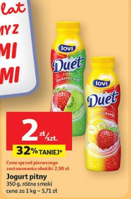 Jogurt pitny różne smaki Jovi Duet promocja w Auchan