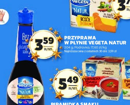 Przyprawa w płynie bez glutaminianu sodu Vegeta natur promocja w Stokrotka