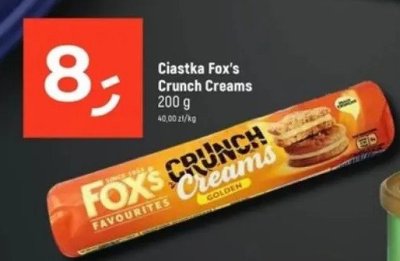 Ciastka Fox's Crunch Creams 200 g promocja w Dealz