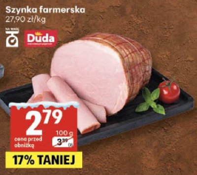 Szynka farmerska Duda promocja w Delikatesy Centrum