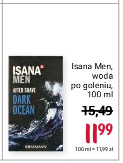 Woda po goleniu ISANA FOR MEN DARK OCEAN promocja