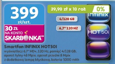 Smartfon INFINIX HOT50i promocja w Auchan
