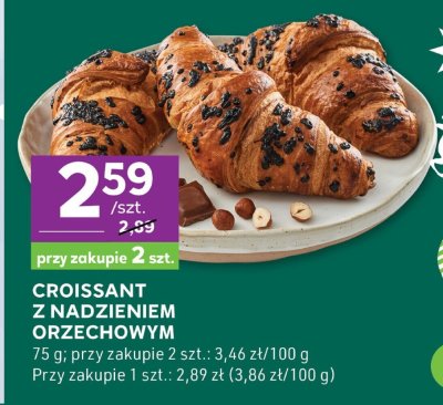 Croissant z nadzieniem orzechowym promocja w Stokrotka