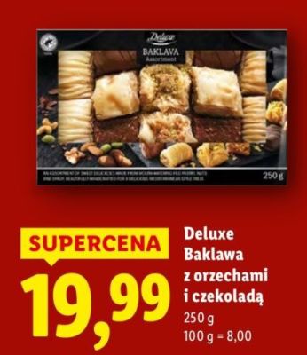 Baklawa z orzechami i czekoladą promocja w Lidl