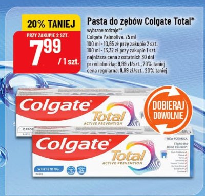 Pasta do zębów Colgate Total promocja w POLOmarket