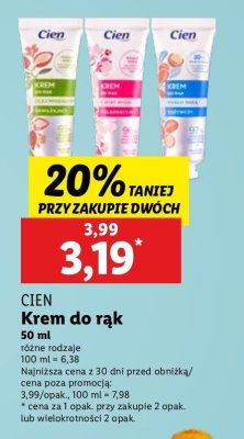 Krem do rąk odżywczy Cien promocja