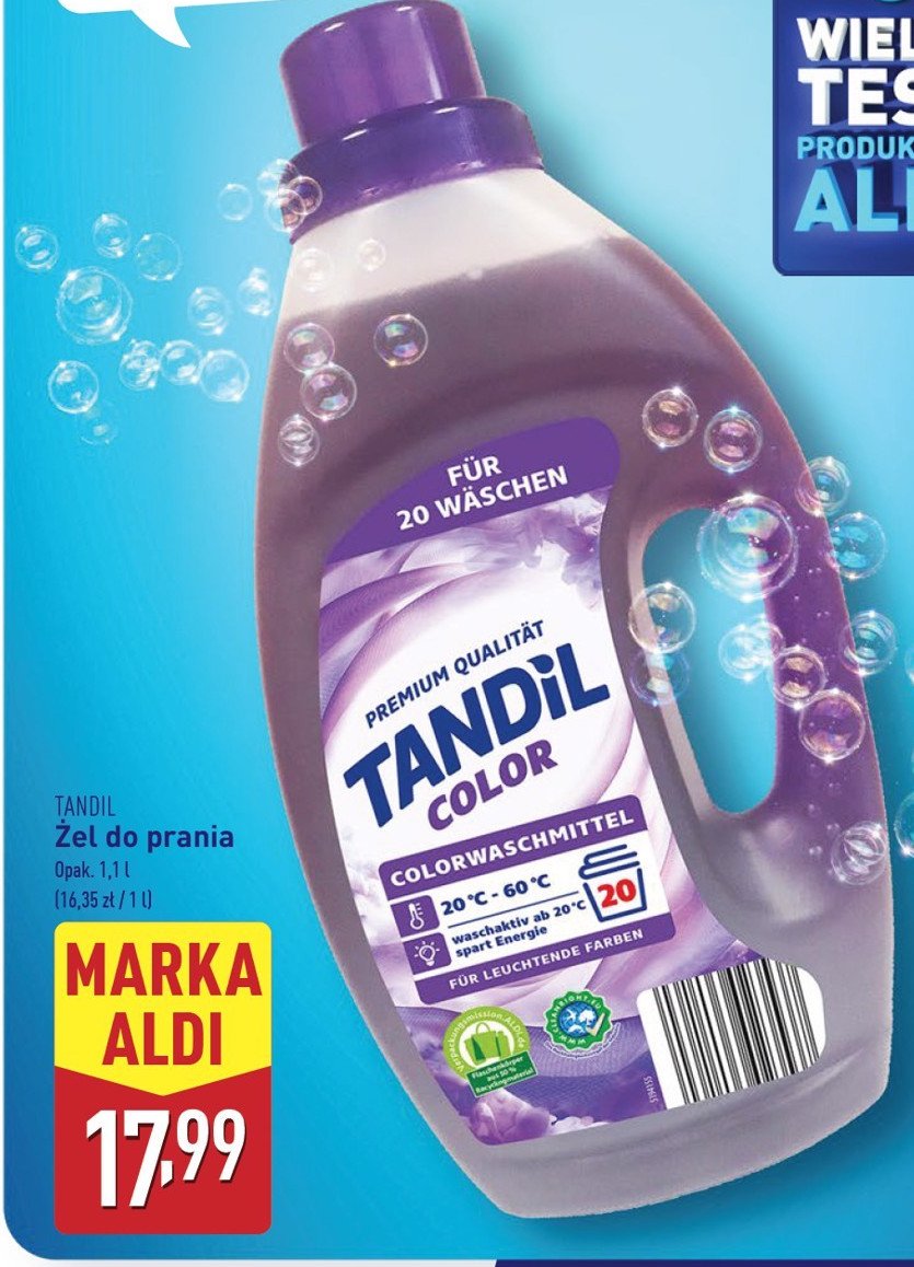 Żel do prania color Tandil promocja w Aldi