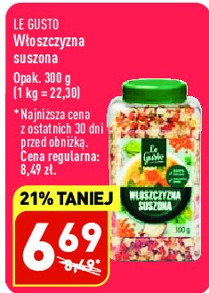 Włoszczyzna suszona Le gusto promocja