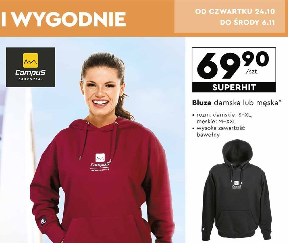 Bluza męska m-xxl CAMPUS promocja