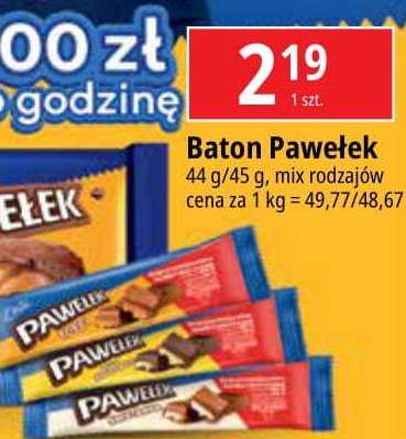 Baton śmietankowy E. wedel pawełek promocja