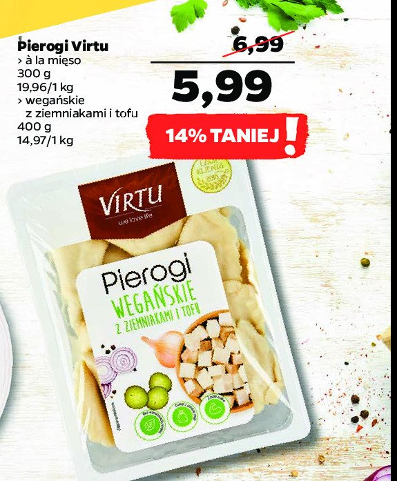 Ziemniaki wegańskie z ziemniakami i tofu Virtu promocja