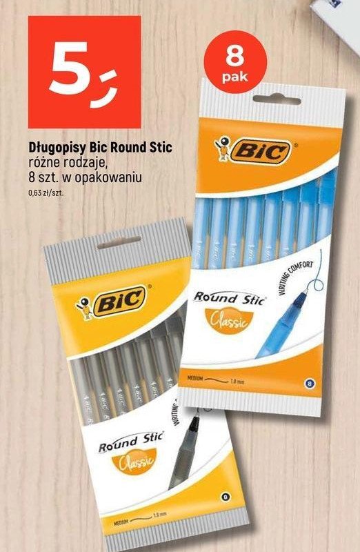 Długopis round stick classic czarny Bic round stick promocja w Dealz