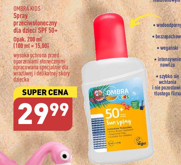 Spray przeciws艂oneczny spf 50+ Ombra kids promocja