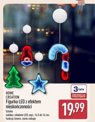Figurka LED z efektem nieskończoności HOME CREATION promocja w Aldi