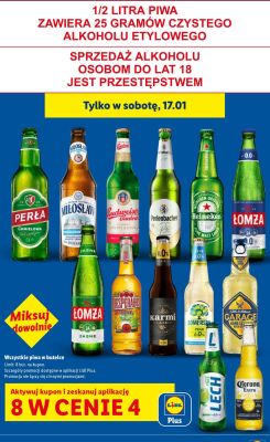 Piwo Łomża Jasne 0.5l promocja w Lidl