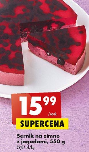 Sernik na zimno z jagodami promocja