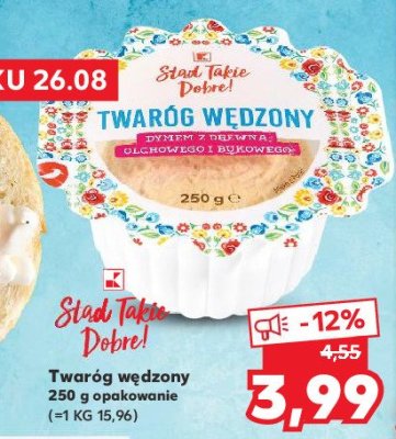 Twaróg wędzony dymem z drewna olchowego i bukowego K-classic promocja