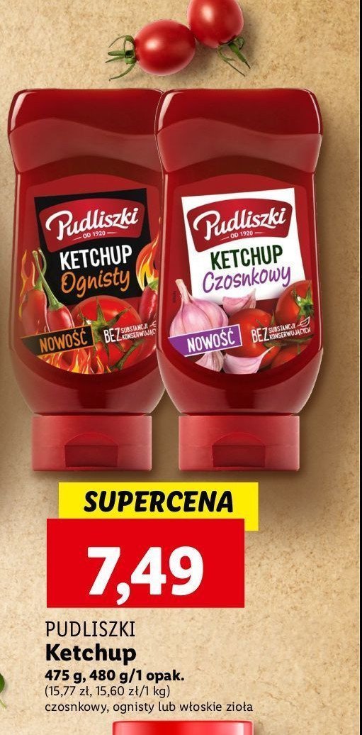 Ketchup włoskie zioła Pudliszki promocja