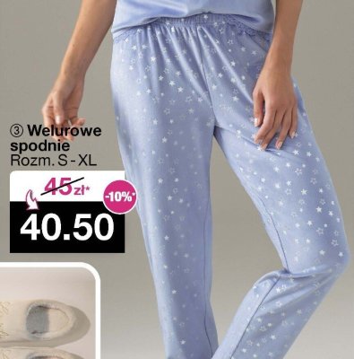 Welurowe spodnie Rozm. S-XL promocja w Woolworth