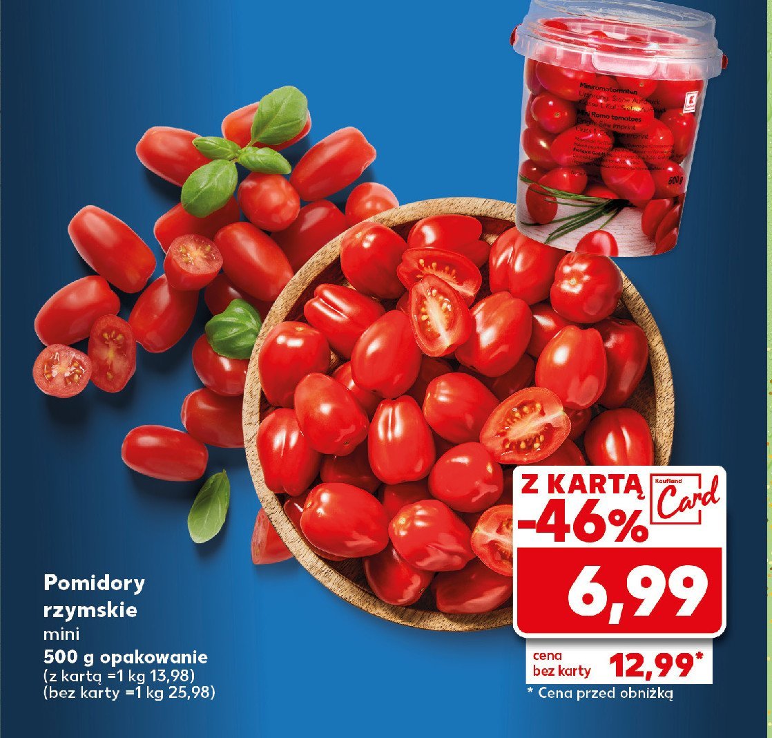 Pomidory rzymskie mini K-classic promocja