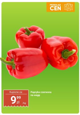Papryka czerwona na wagę promocja w Dino